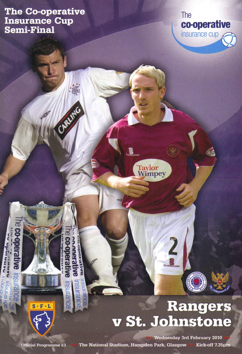 2010 SCOTTISH CIS CUP SEMI-FINAL - RANGERS v ST JOHNSTONE